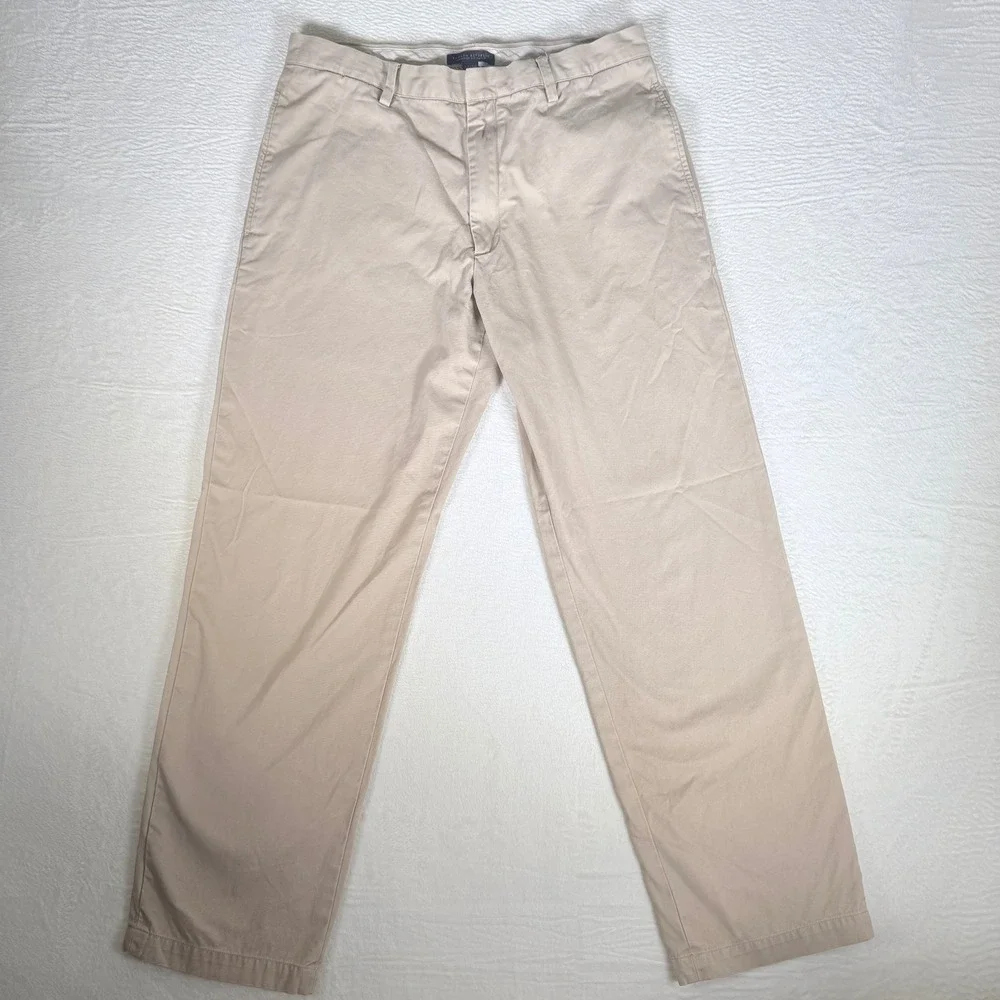 Banana Republic Gavin Straight‎ Fit Chinos Khaki Mens 34x32 100% Cotton Pants